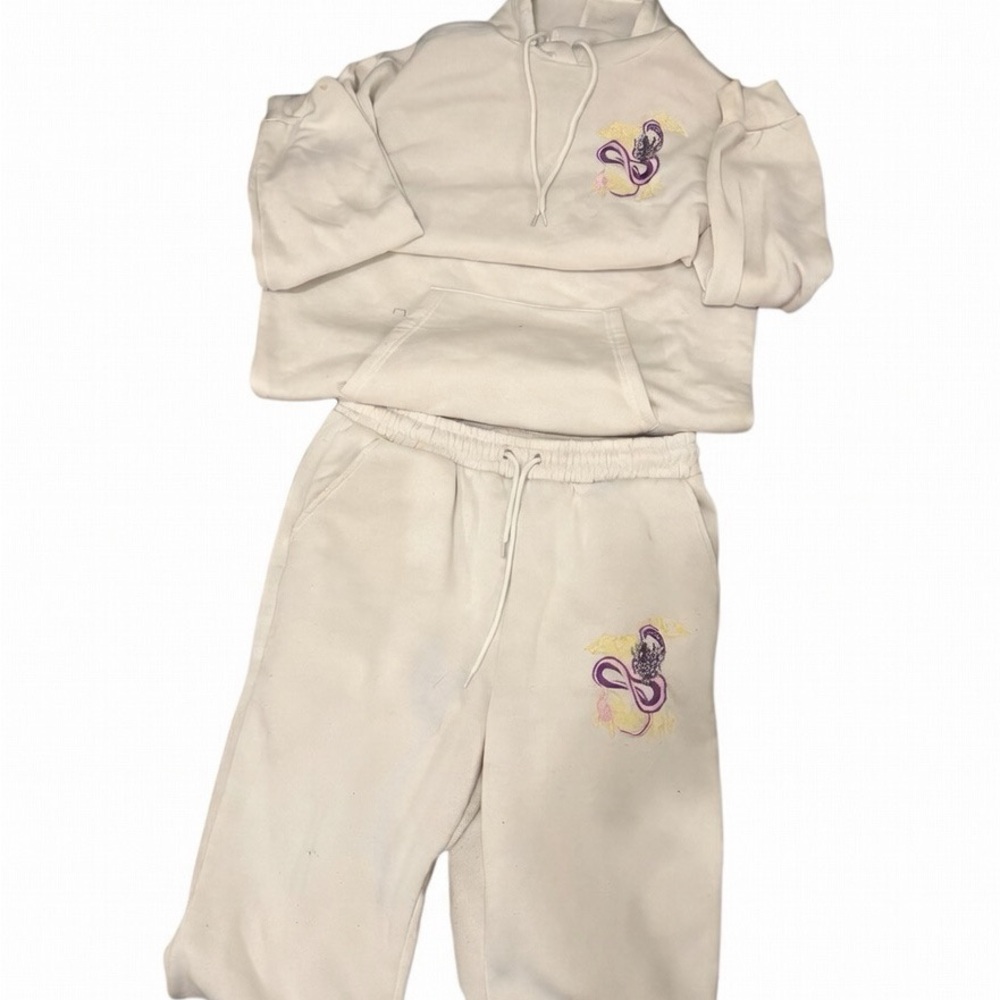 Rue21 Cream Hoodie and Sweatpants Set